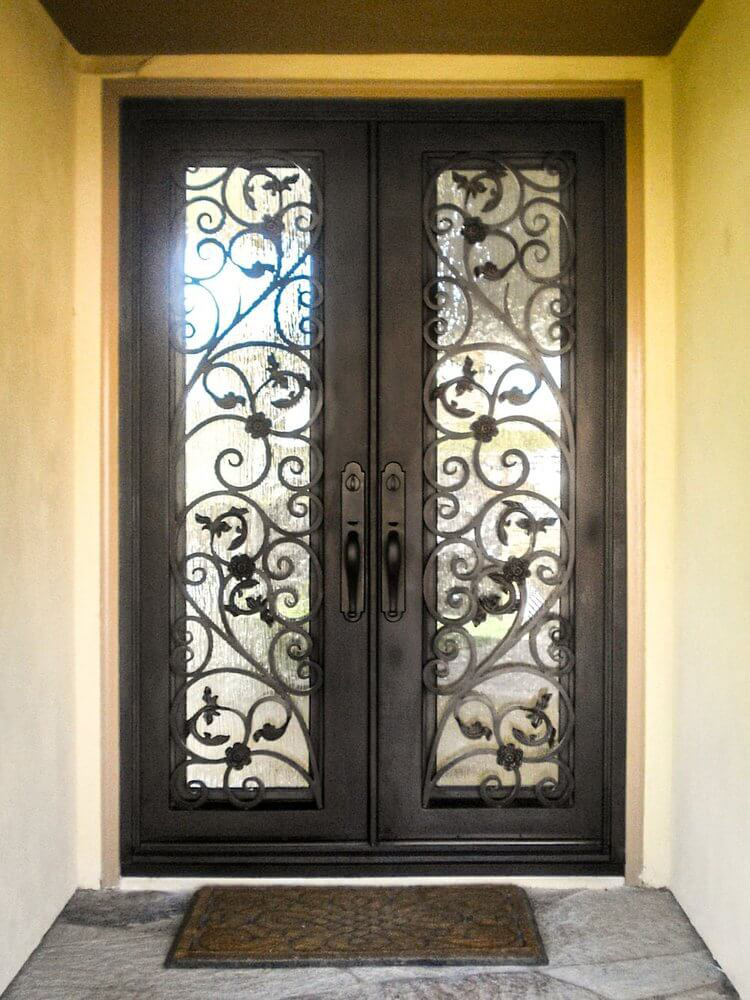 double iron doors