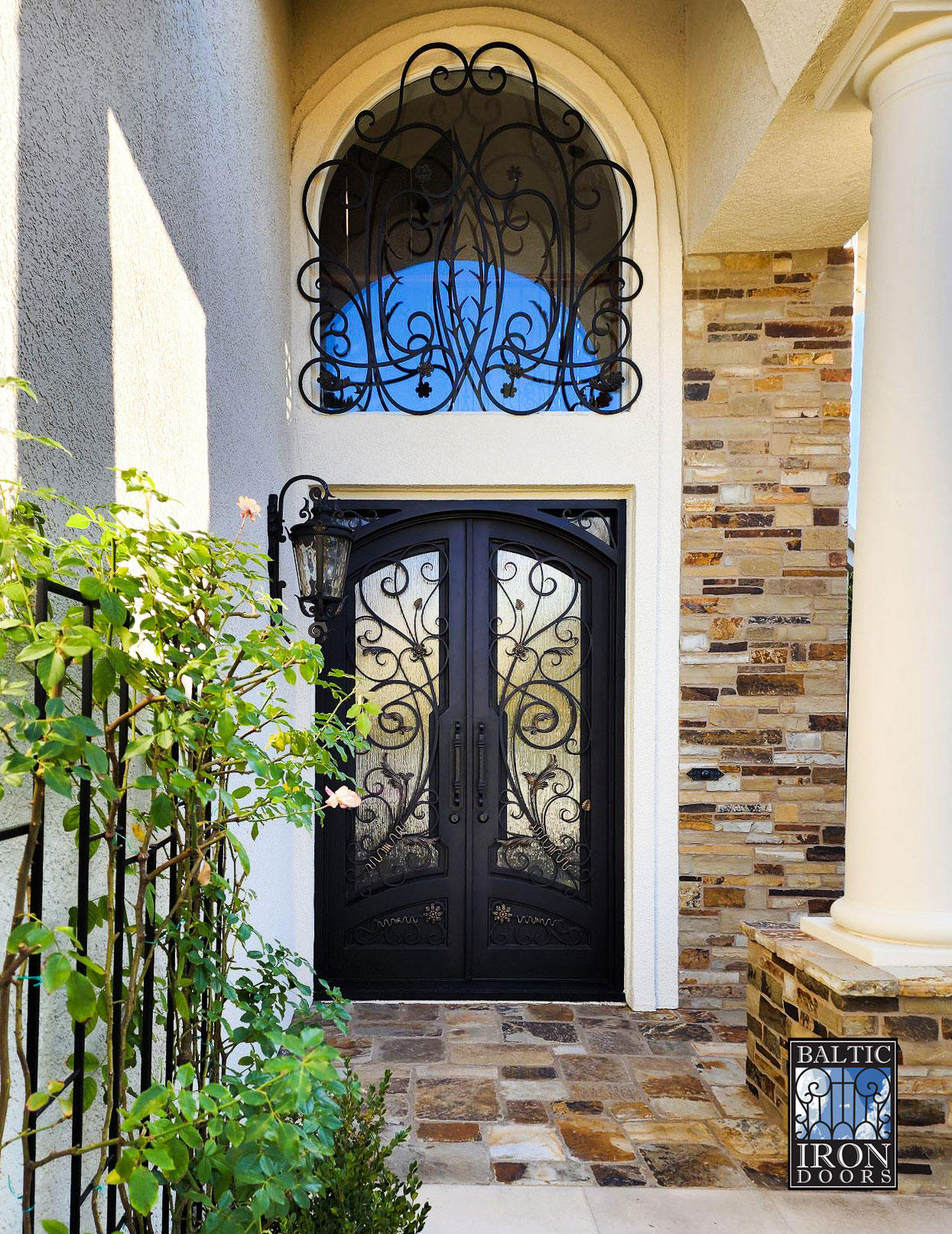 Create A Remarkable Entry with Arched Top Wrought Iron Doors