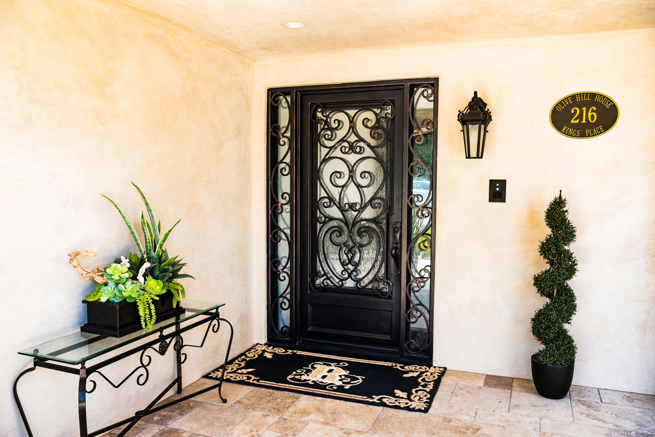 iron door for an Orange County home