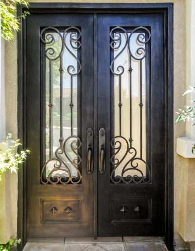 Custom Double Wrought Iron Doors by Baltic