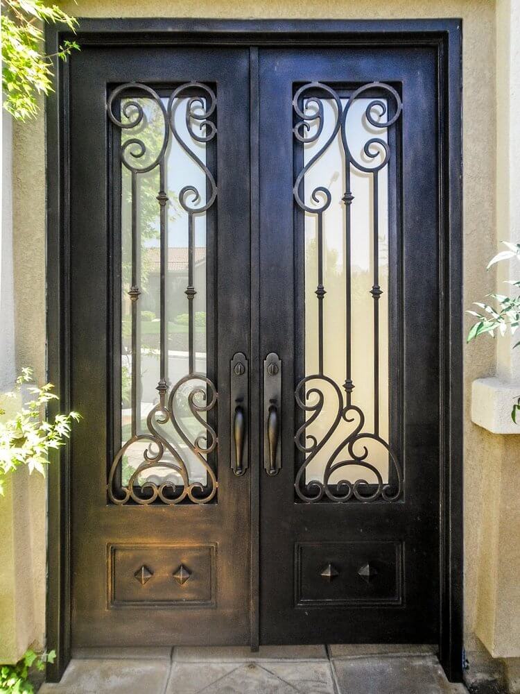 Custom Double Wrought Iron Doors by Baltic