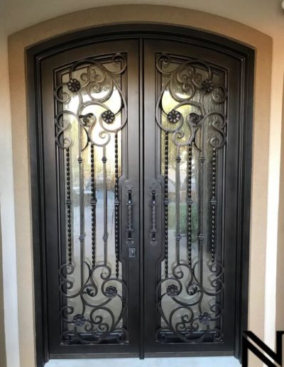Double Custom Wrought Iron Doors