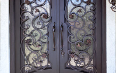 Creating an Inviting Entryway with Double Iron Door for Tuscan Style Homes in California